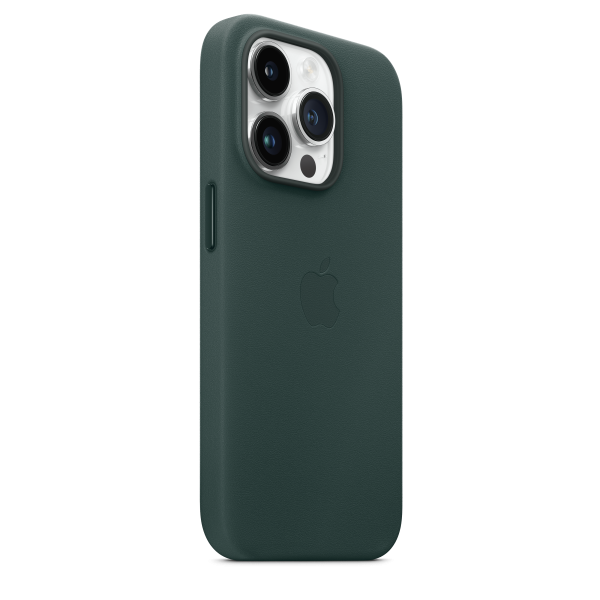 Funda de piel con MagSafe para el iPhone 14 Pro - Verde bosque Online now