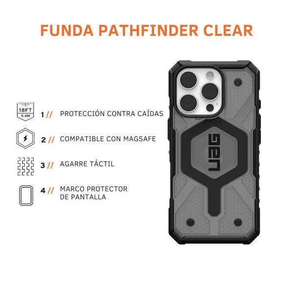 CASE UAG PATHFINDER CLEAR MAGSAFE IPHONE 16 PRO BLACK For Cheap