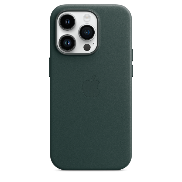 Funda de piel con MagSafe para el iPhone 14 Pro - Verde bosque Online now