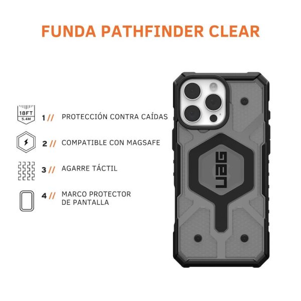 CASE UAG PATHFINDER CLEAR MAGSAFE IPHONE 16 PRO MAX  BLACK Online Sale