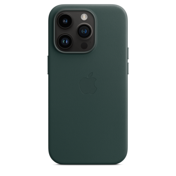 Funda de piel con MagSafe para el iPhone 14 Pro - Verde bosque Online now