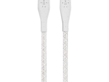 Cable Belkin USB-C a Lightning - 1.2M - DuraTek Plus Carga Rápida - Blanco Fashion