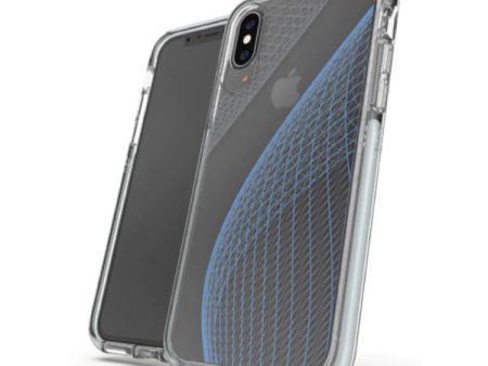 Funda GEAR4 para iPhone XS Azul Transparente Fashion