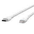 Cable Belkin USB-C a Lightning - 1.2M - DuraTek Plus Carga Rápida - Blanco Fashion