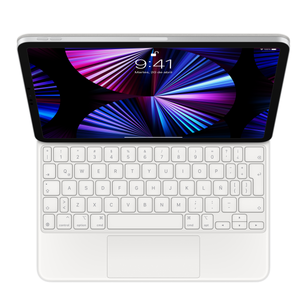 Magic Keyboard para el iPad Pro de 11 pulgadas (tercera generación) y el iPad Air (quinta generación) - Español (América Latina) - Blanco Online Hot Sale