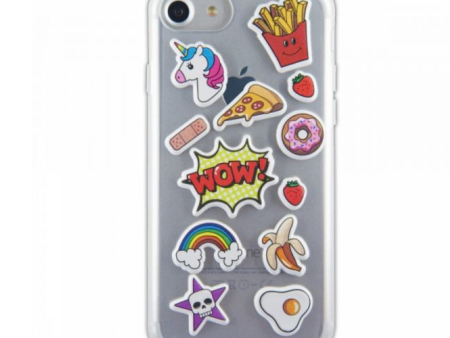 Case puffy stickers Para iPhone 6, 6s, 7 & 8 Online now