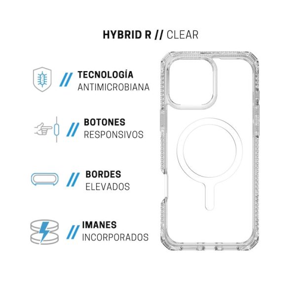 CASE ITSKINS HYBRID R CLEAR MAGSAFE IPHONE 16 PRO TRANSPARENT Online now