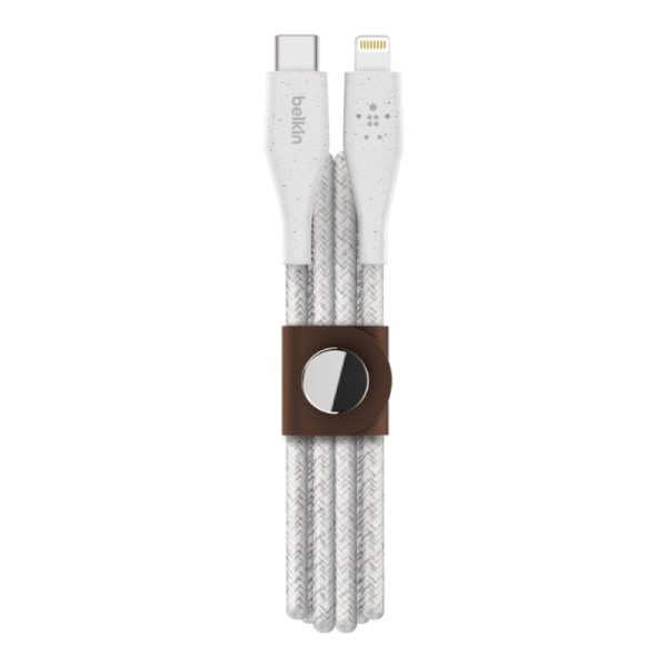 Cable Belkin USB-C a Lightning - 1.2M - DuraTek Plus Carga Rápida - Blanco Fashion