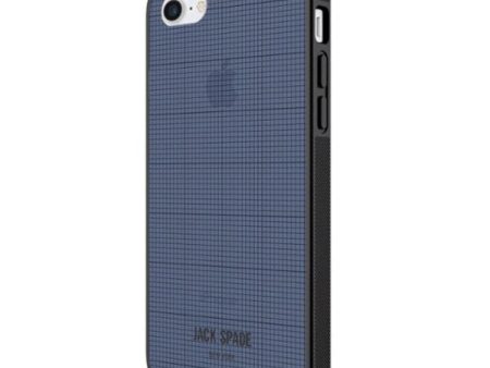 Carcasa Impresa Jack Spade iPhone 7 8 Graph Check   Azul Marino Online Sale