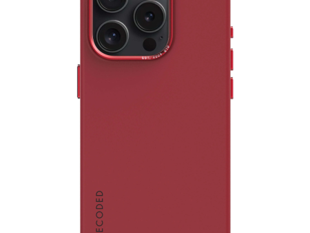 Case de silicona antimicrobiana DECODED para iPhone 15 Pro Max -  Rojo Sale