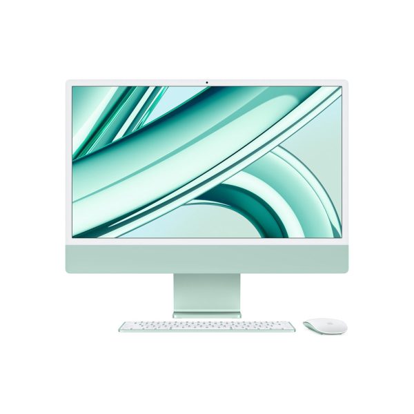 iMac con pantalla Retina 4,5K de 24 pulgadas: Chip M3 de Apple con CPU de 8 núcleos y GPU de 10 núcleos, 256 GB SSD - Verde Fashion