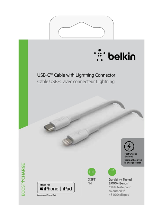 Cable Belkin USB-C a Lightning - 1M - Mixit - Blanco Online Sale