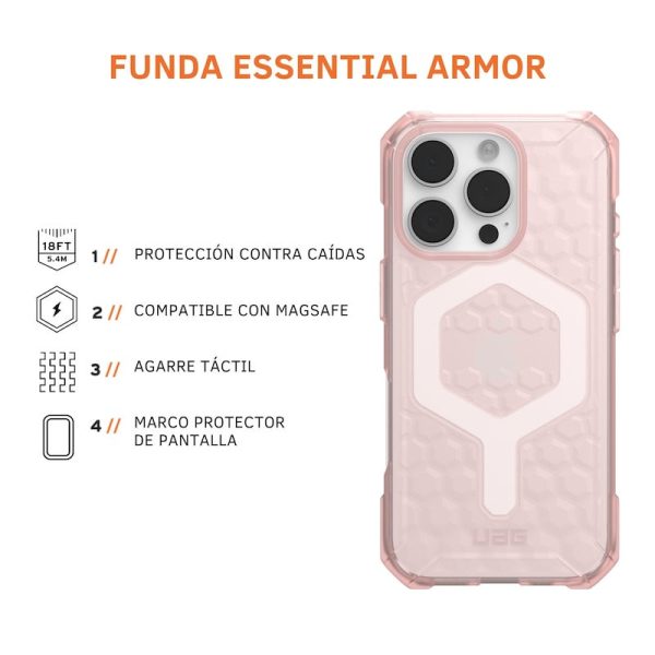 CASE UAG ESSENTIAL ARMOR IPH 16 PR PNK Online Sale