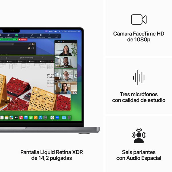 MacBook Pro de 14 pulgadas: Chip M3 de Apple con CPU de 8 núcleos y GPU de 10 núcleos, 512 GB SSD - Gris espacial Hot on Sale