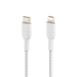 Cable Belkin USB-C a Lightning - 1M - Trenzado - Blanco Online now