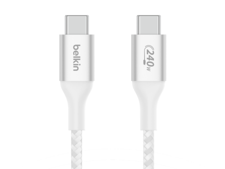 Cable Belkin Braided USB-Cto USB-C 240W Cable 2M - Blanco Discount