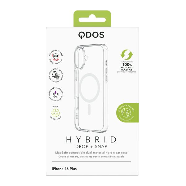 CASE QDOS HYBRID DROP MAGSAFE IPHONE 16 PLUS CLEAR Sale