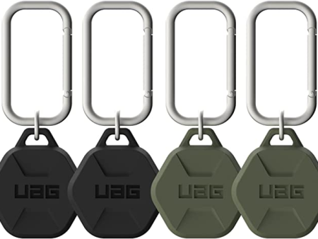 uag (apple exclusive) scout airtags 4 pack - black olive Online now