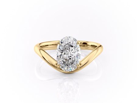 The Berta Set With A 1.5 Carat Oval Moissanite Hot on Sale