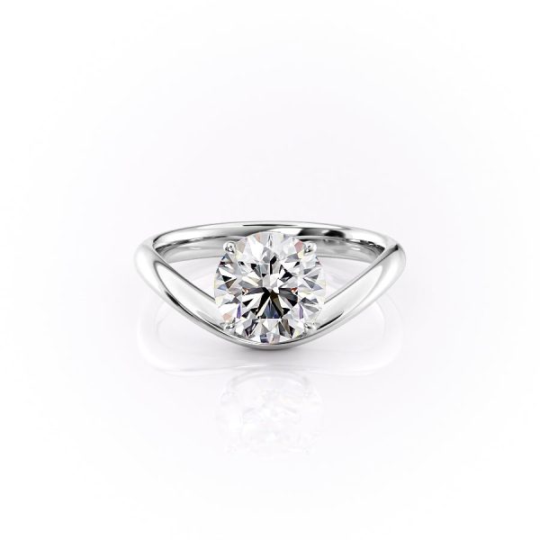 The Berta Set With A 3.5 Carat Round Moissanite Hot on Sale