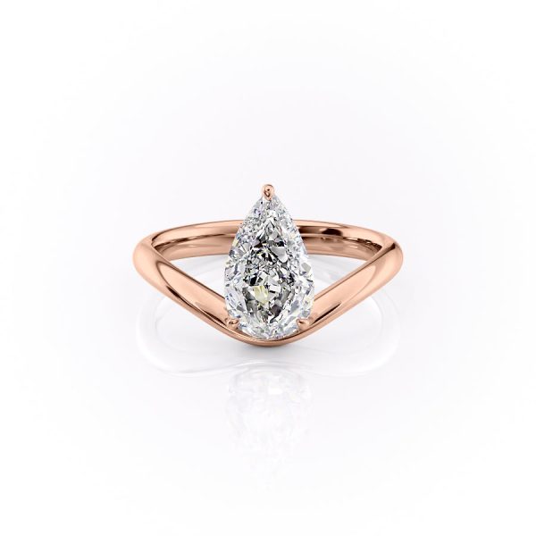 The Berta Set With A 4 Carat Pear Moissanite on Sale